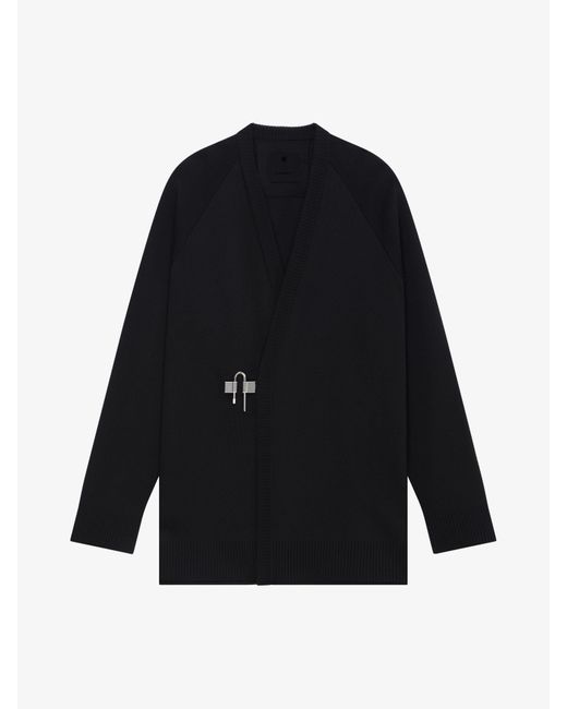 Givenchy Black U-Lock Cardigan for men