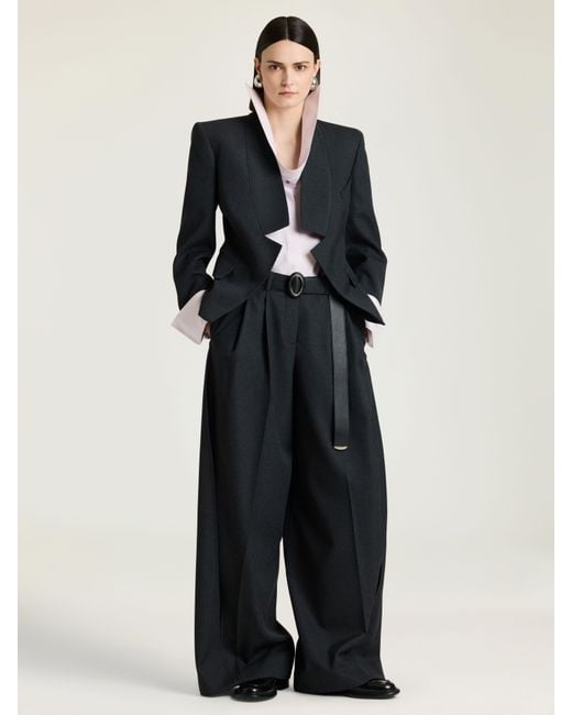 Givenchy Blue Reverse Lapel Jacket