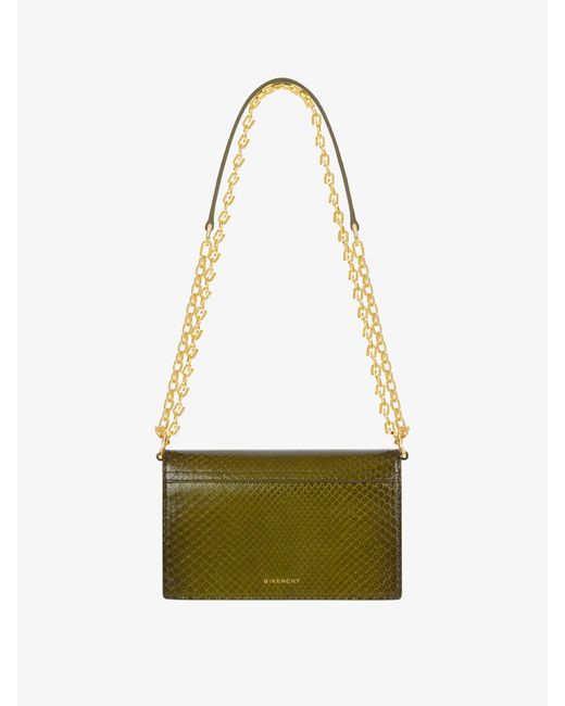 Givenchy Green Small 4g Bag In Python