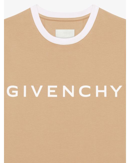 T-shirt slim Archetype en coton Givenchy en coloris Natural