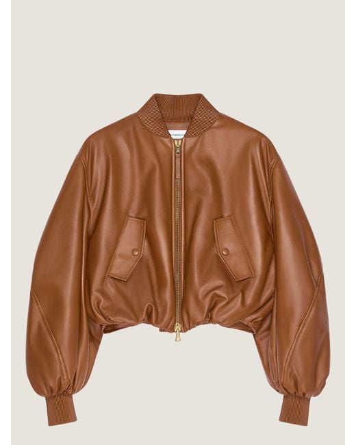 Givenchy Brown Cropped Cocoon Bomber
