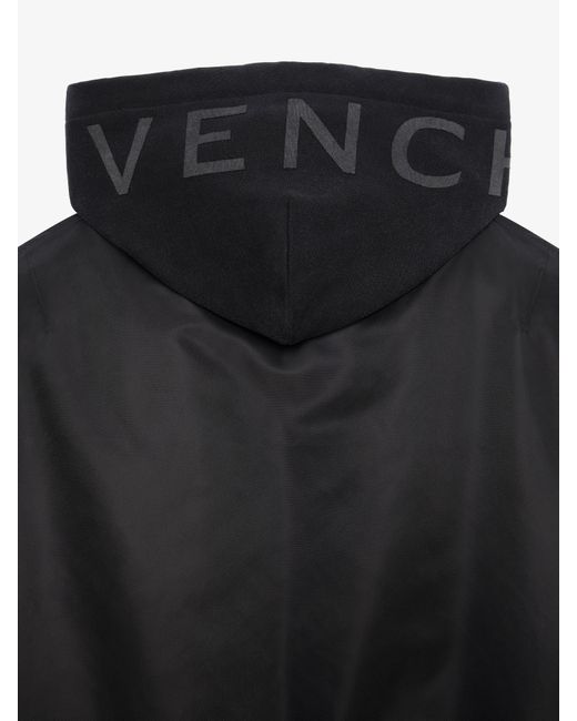 Givenchy Black Oversized Hooded Bomber Jacket