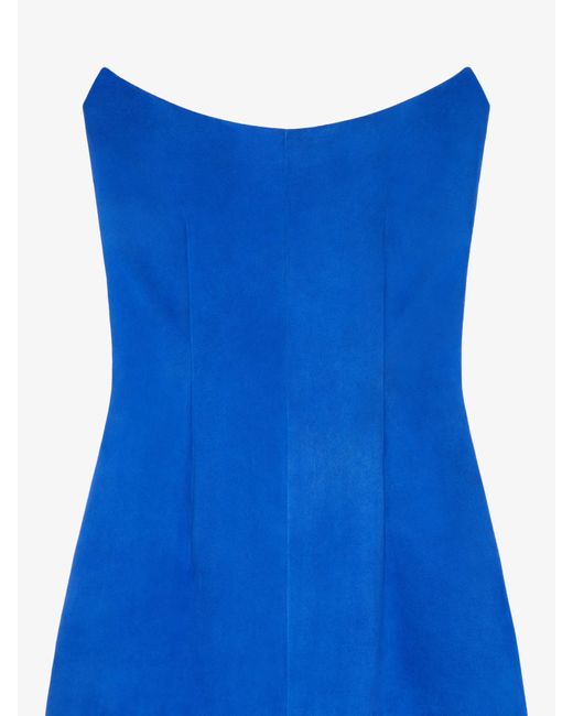 Robe bustier asymétrique en suède Givenchy en coloris Blue