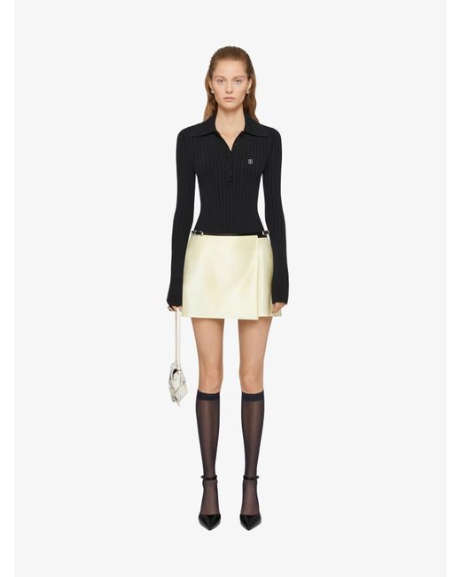 Givenchy Natural Voyou Wrap Mini Skirt