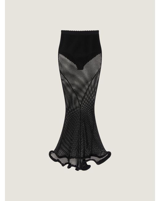 Givenchy Black Midi Kickback Skirt