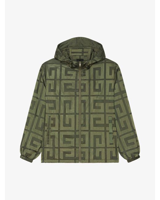 Givenchy Green Windbreaker With 4G Pattern for men