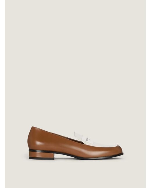 Givenchy White Tux Bicolor Loafers In Leather