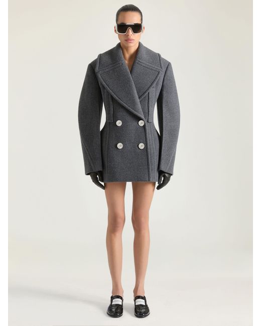 Givenchy Blue Cocoon Peacoat