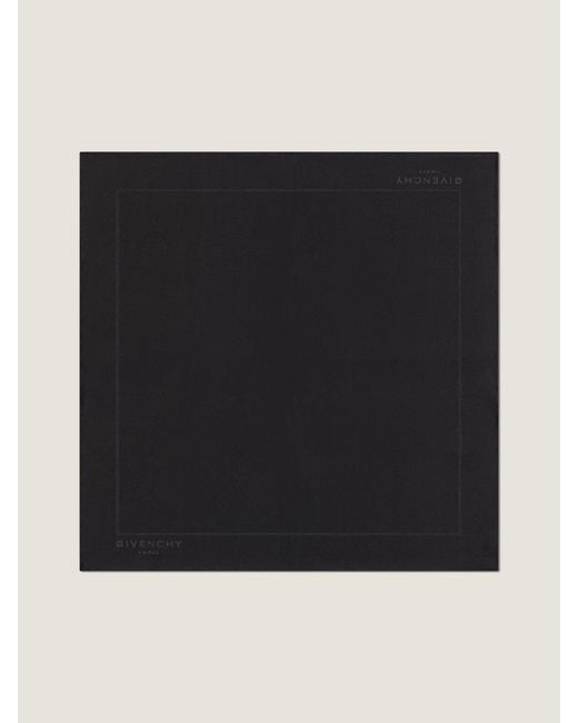 Givenchy Black Paris Pocket Square for men