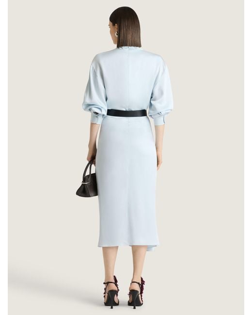 Givenchy White Midi Draped Dress