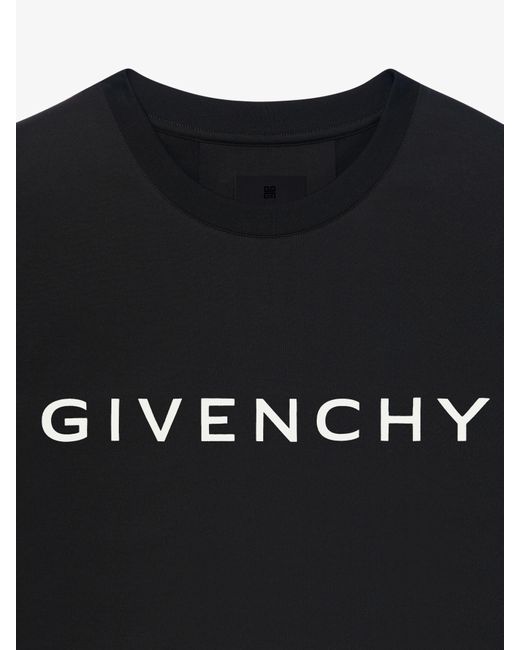 T-shirt corta in cotone di Givenchy in Black