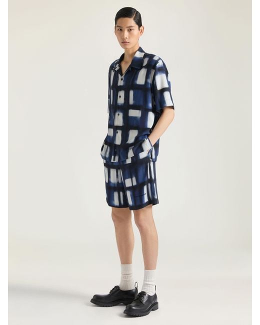 Givenchy Blue Bowling Shirt for men