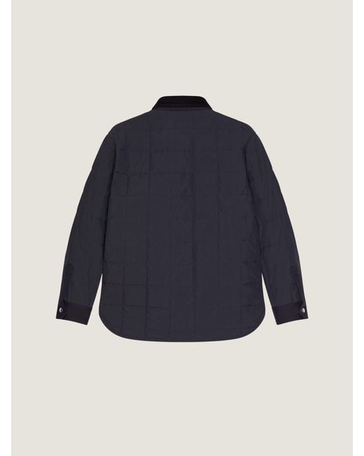 Givenchy Blue Couture Seam Quilted Overshirt Paris Patch for men