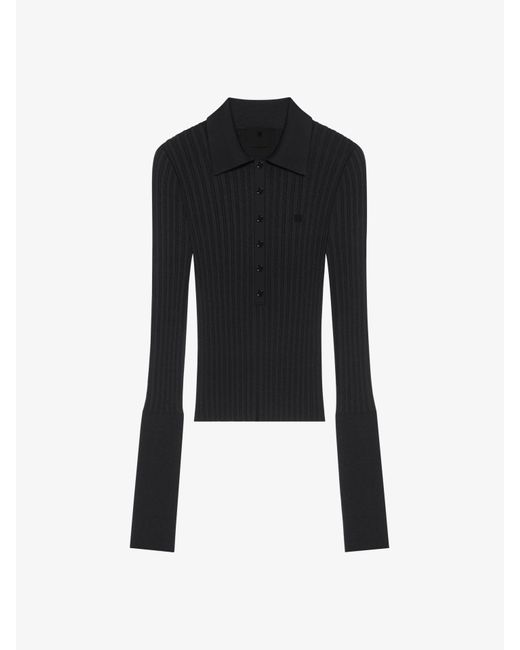 Givenchy Black Polo Sweater