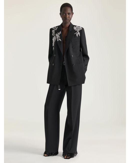Givenchy Black Double-Breasted Slashed Jacket