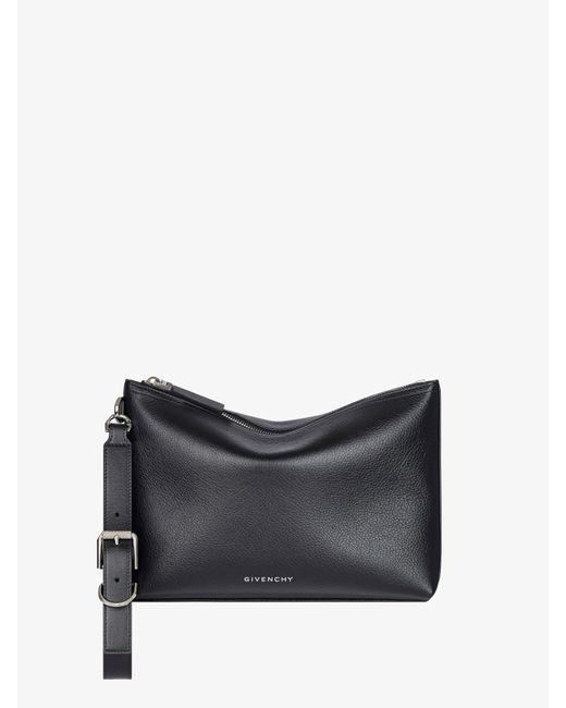 Givenchy Gray Voyou Pouch In Grained Leather for men