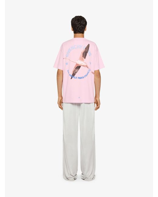 T-shirt en coton avec imprimé Flamingo Givenchy pour homme en coloris Pink