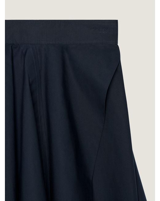 Givenchy Blue Long Asymmetric Skirt