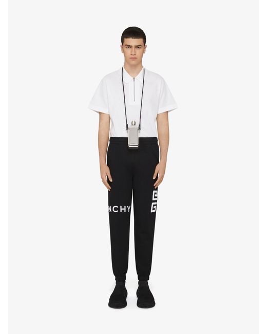 Pantaloni da jogging slim 4G in tessuto garzato di Givenchy in Black da Uomo
