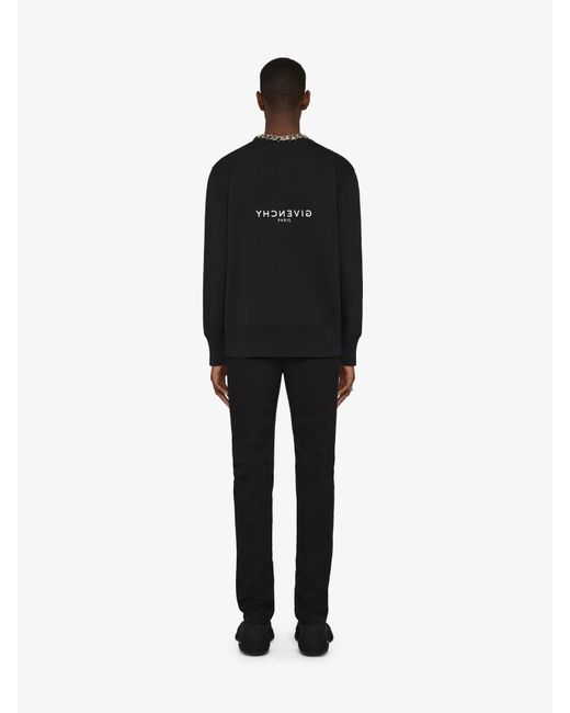 Givenchy Black Reverse Slim Fit Sweatshirt for men