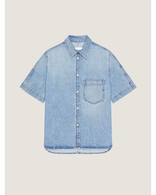 Givenchy Blue Couture Seam Shirt for men