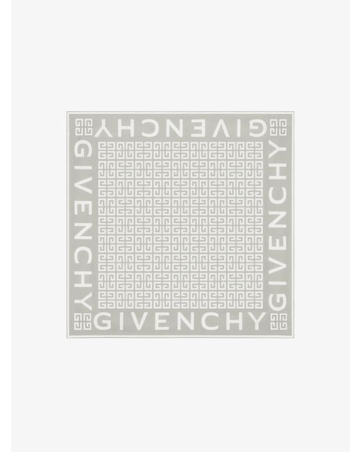 Givenchy White 4g Square In Silk