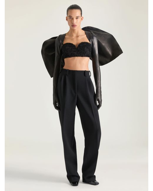 Givenchy Black Slashed Double Pleat Pants