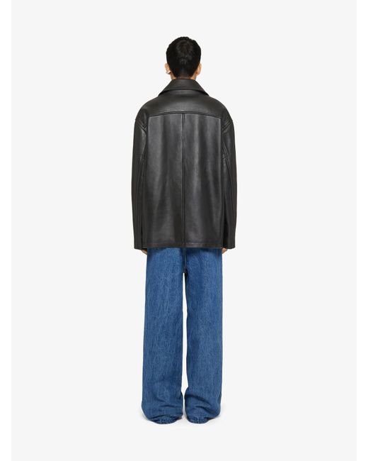 Jean large à entrejambe bas en denim marbré Givenchy pour homme en coloris Blue