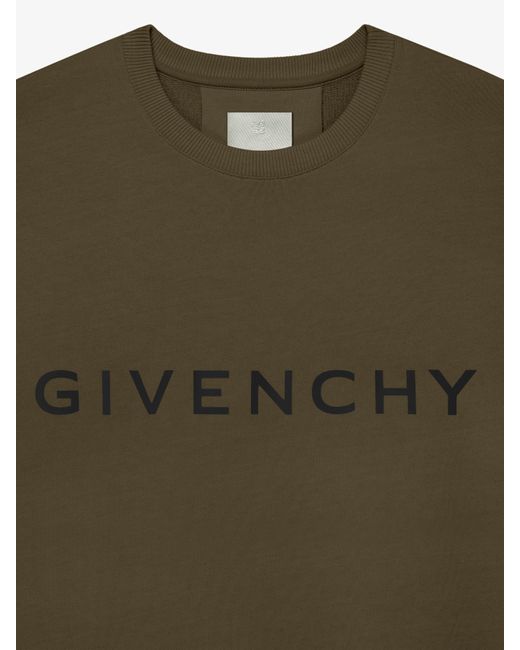 Givenchy Green Archetype Logo Sweatshirt Khaki for men