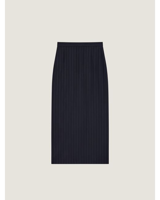 Givenchy Blue Midi Striped Skirt