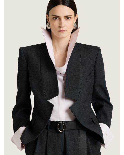 Givenchy Blue Reverse Lapel Jacket