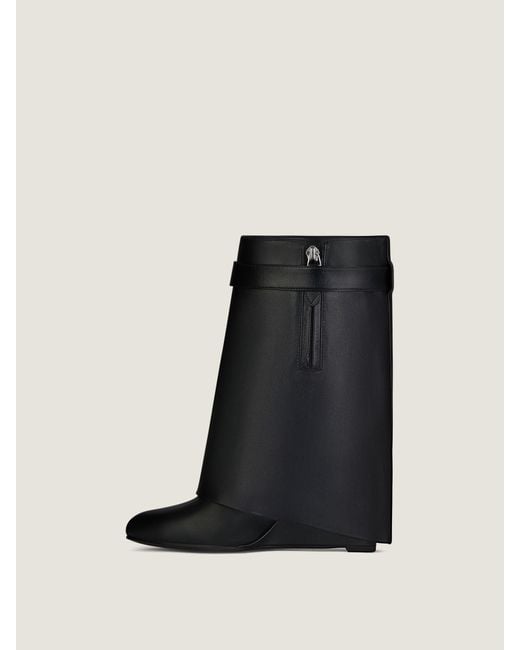 Givenchy Black Shark Lock Ankle Boots