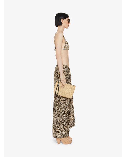 Givenchy Natural Printed Draped Skirt