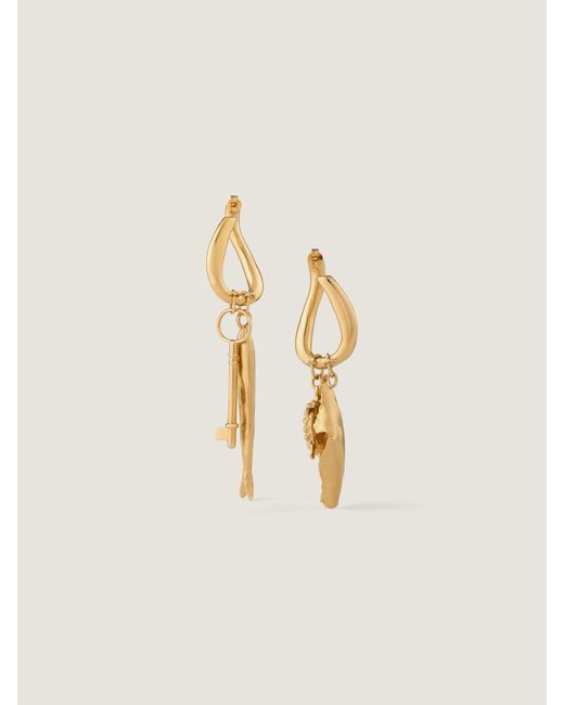 Givenchy Natural Lucky Charms Asymmetric Earrings