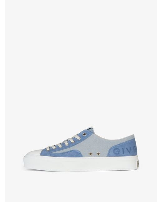 Sneaker City di tela e pelle scamosciata di Givenchy in Blue da Uomo