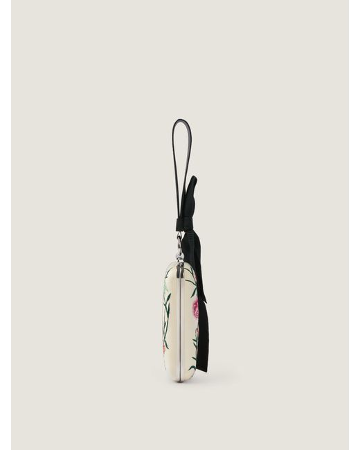 Givenchy Natural Evening Clutch With Floral Embroideries And Bow