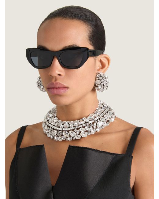 Givenchy Natural Bold Crystals Clip Earrings