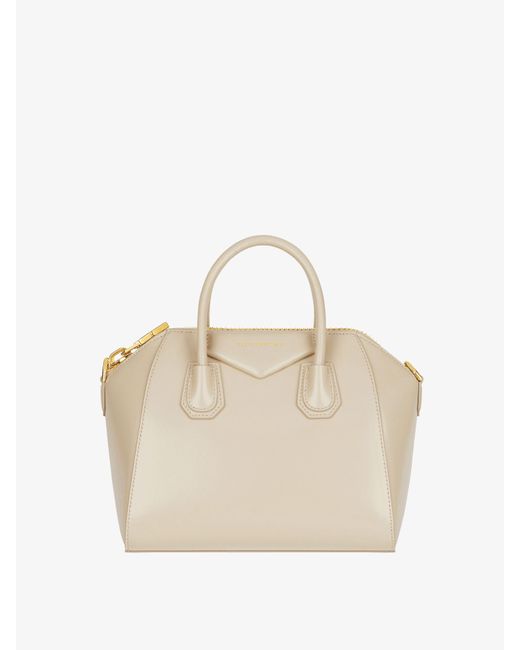 Givenchy Natural Small Antigona Bag In Box Leather