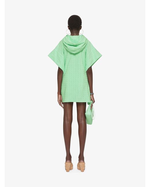 Givenchy Green Poncho In 4g Cotton Towelling
