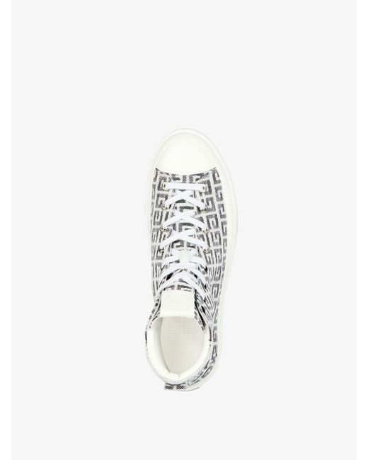 Sneakers alte City in jacquard 4G di Givenchy in White da Uomo