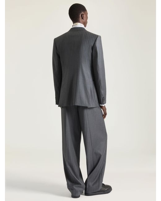 Givenchy Blue Double-Breasted Fitted Striped Jacket for men
