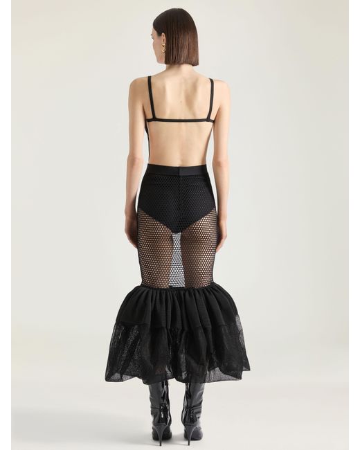 Givenchy Black Open Back Ruffled Dress