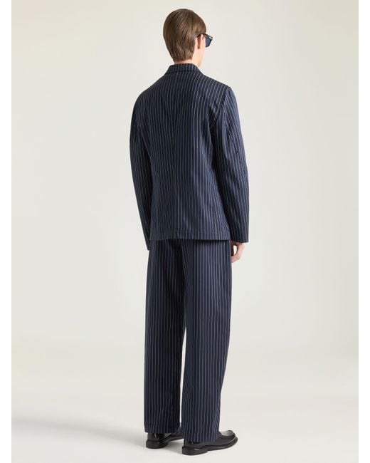 Givenchy Blue Single-Breasted Deconstructed Striped Jacket for men