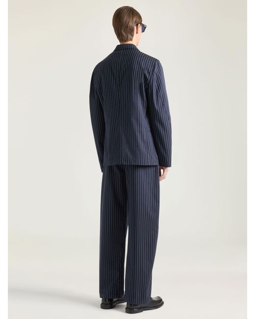 Givenchy Blue Couture Seam Striped Pants for men