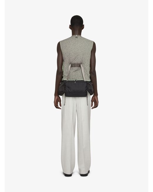 Givenchy Gray Vest With Crackled Effect for men