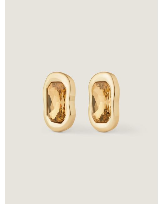 Givenchy Metallic Sculptural Crystal Earrings
