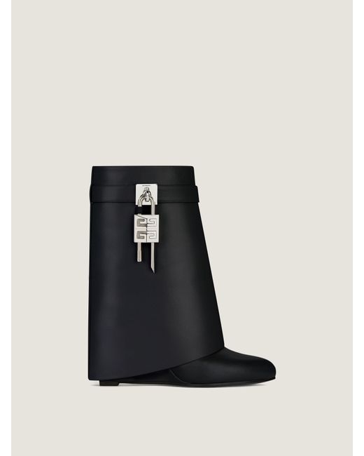 Givenchy Black Shark Lock Ankle Boots