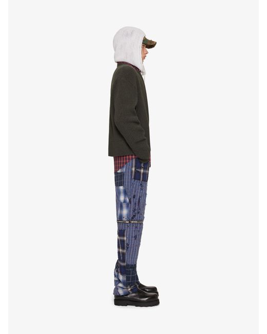 Cardigan oversize in lana con zip sul davanti di Givenchy in Black da Uomo