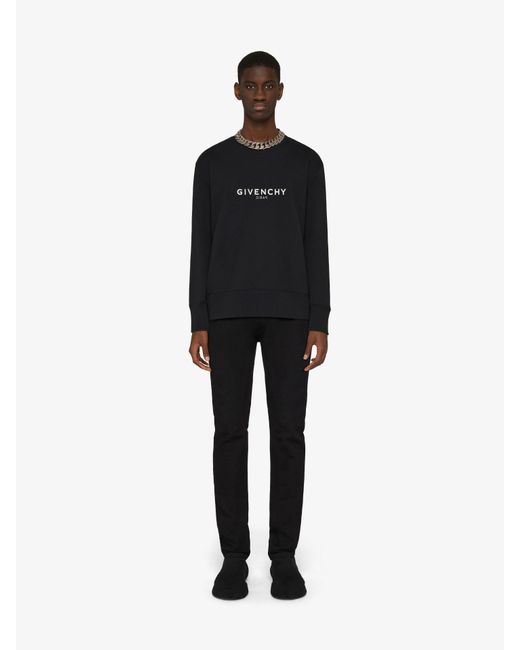 Givenchy Black Reverse Slim Fit Sweatshirt for men