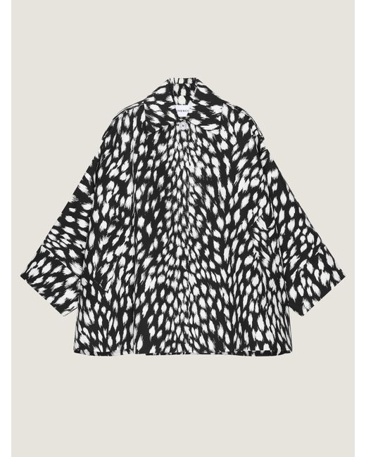 Givenchy Black Cocoon Collared Short Coat